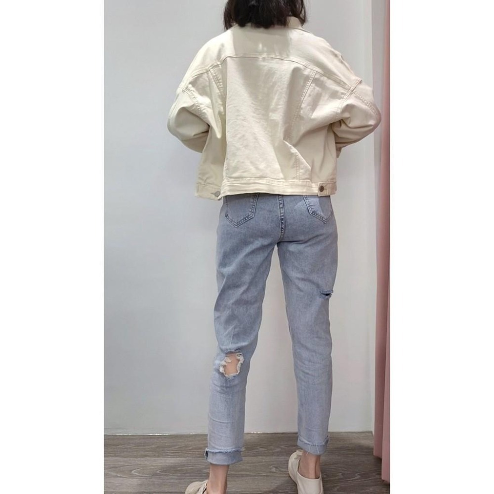 (G12)韓-雙口袋彈性薄牛仔外套-2色【現貨-綠】-細節圖3