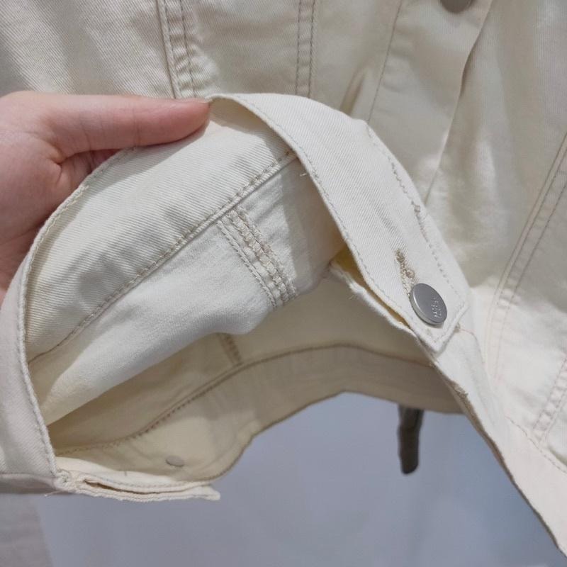 (G12)韓-雙口袋彈性薄牛仔外套-2色【現貨-綠】-細節圖5