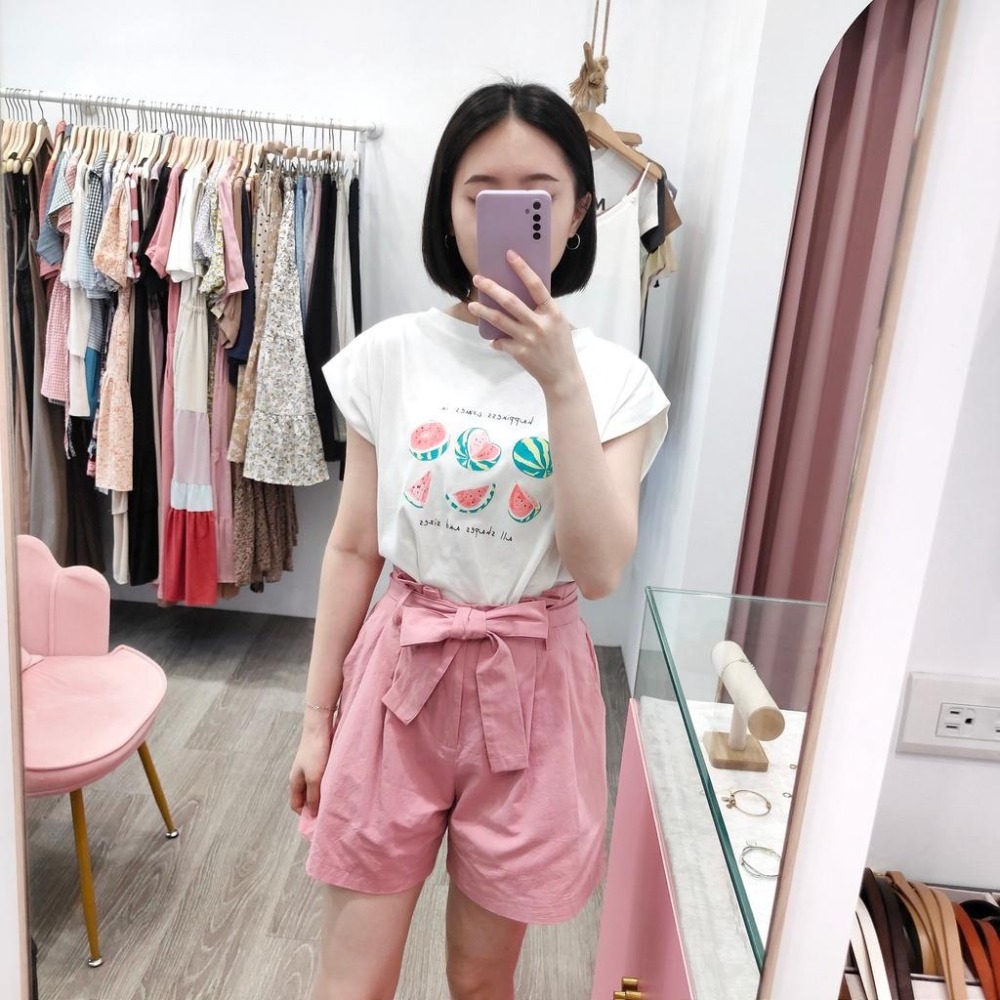 (D149)花苞綁帶棉麻短褲-2色-細節圖2