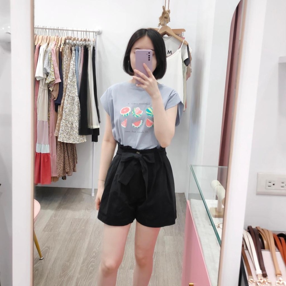 (D149)花苞綁帶棉麻短褲-2色-細節圖7