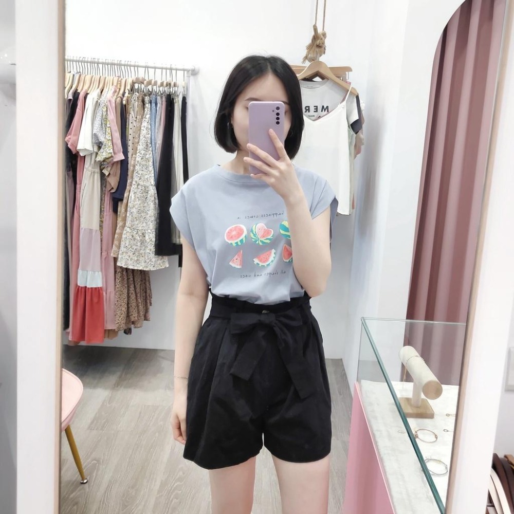 (D149)花苞綁帶棉麻短褲-2色-細節圖8