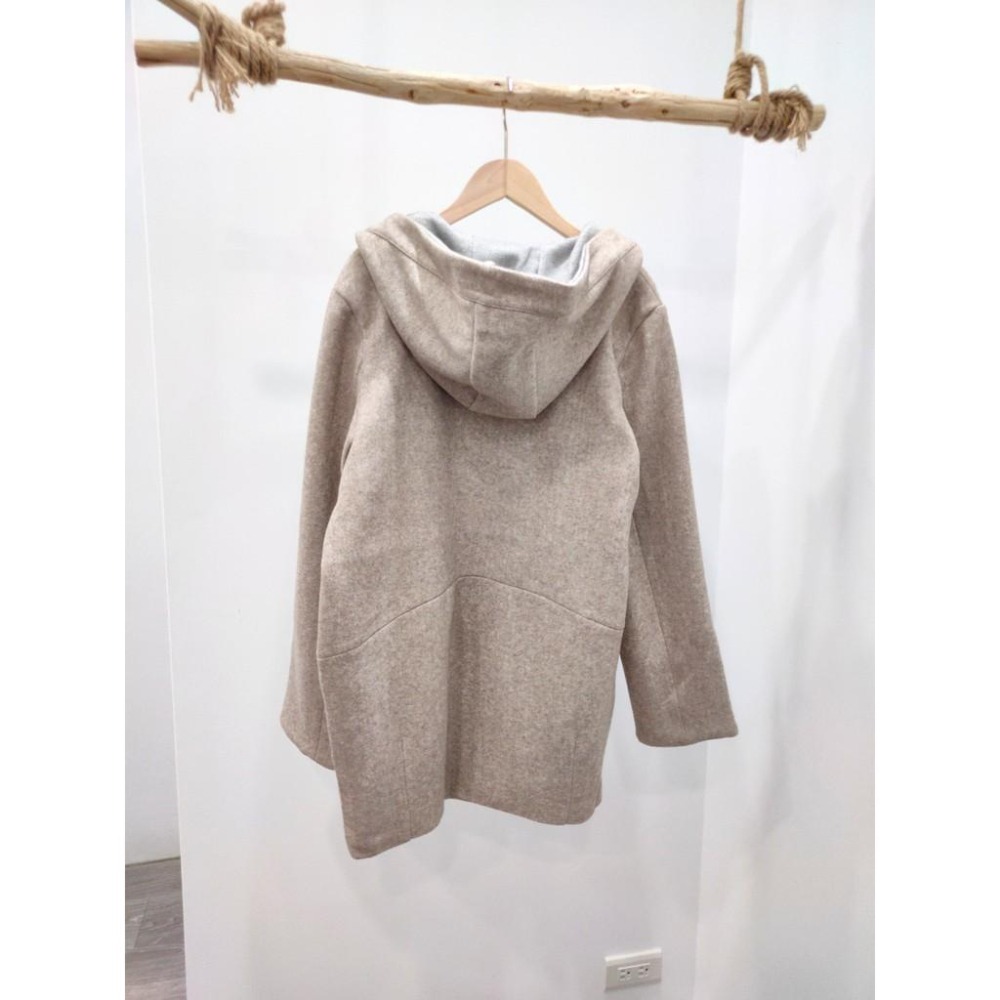 (G19)韓-側拉鍊設計中長版毛呢外套-4色【現貨-灰藍】-細節圖7