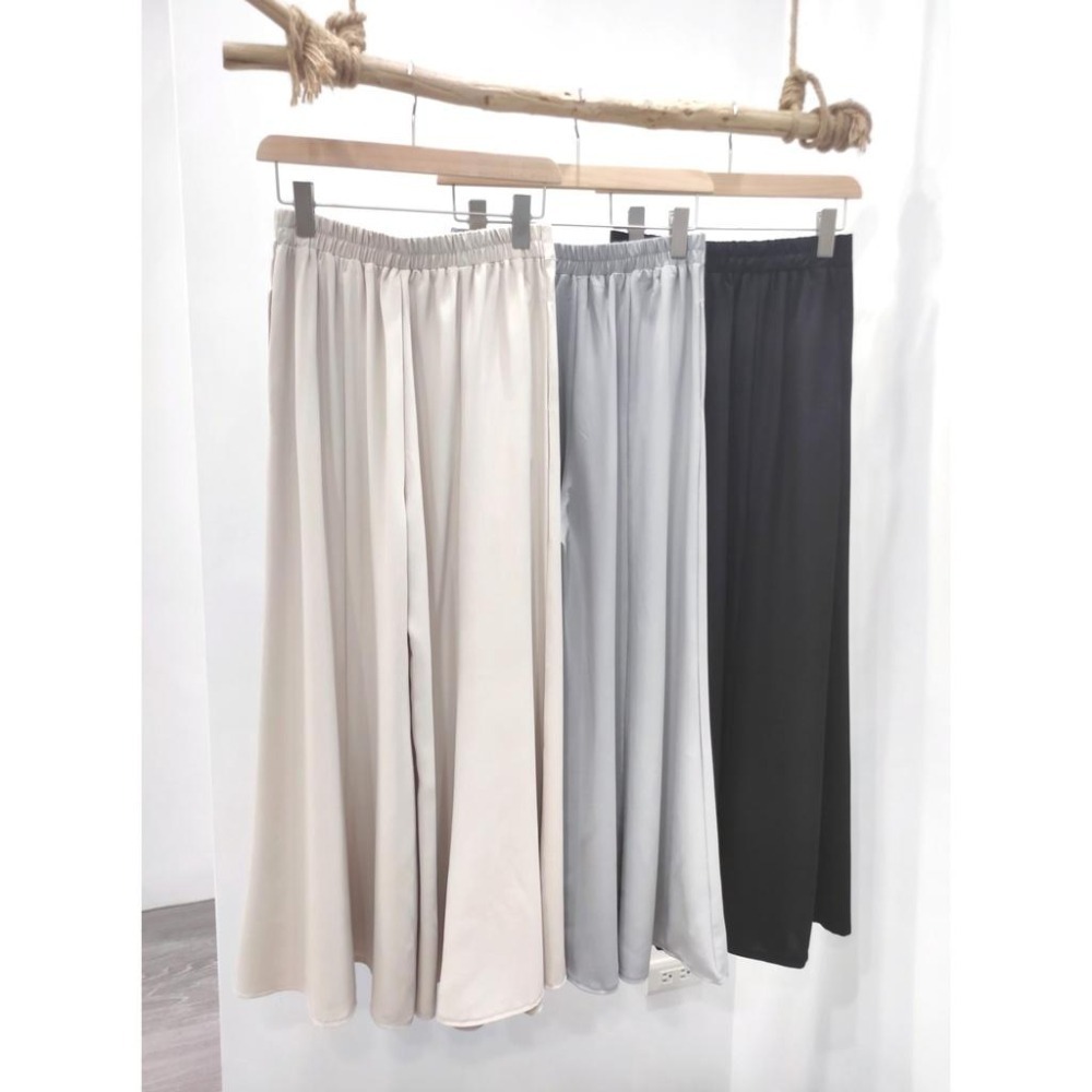 (D112)後鬆緊雪紡寬褲裙-3色【現貨-杏】-細節圖9