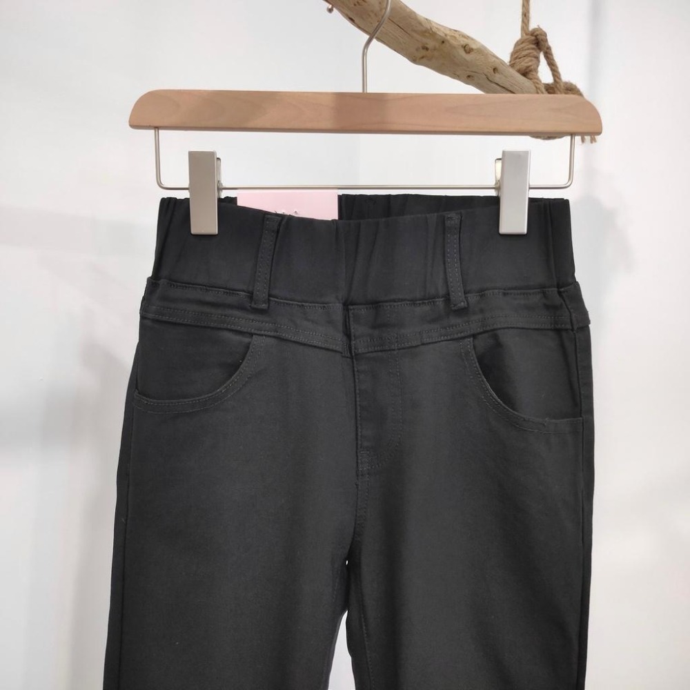 (D169)高腰收腹黑色彈力窄管褲S-2L【現貨XL】-細節圖3