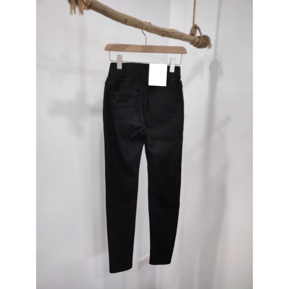 (D169)高腰收腹黑色彈力窄管褲S-2L【現貨XL】-細節圖5