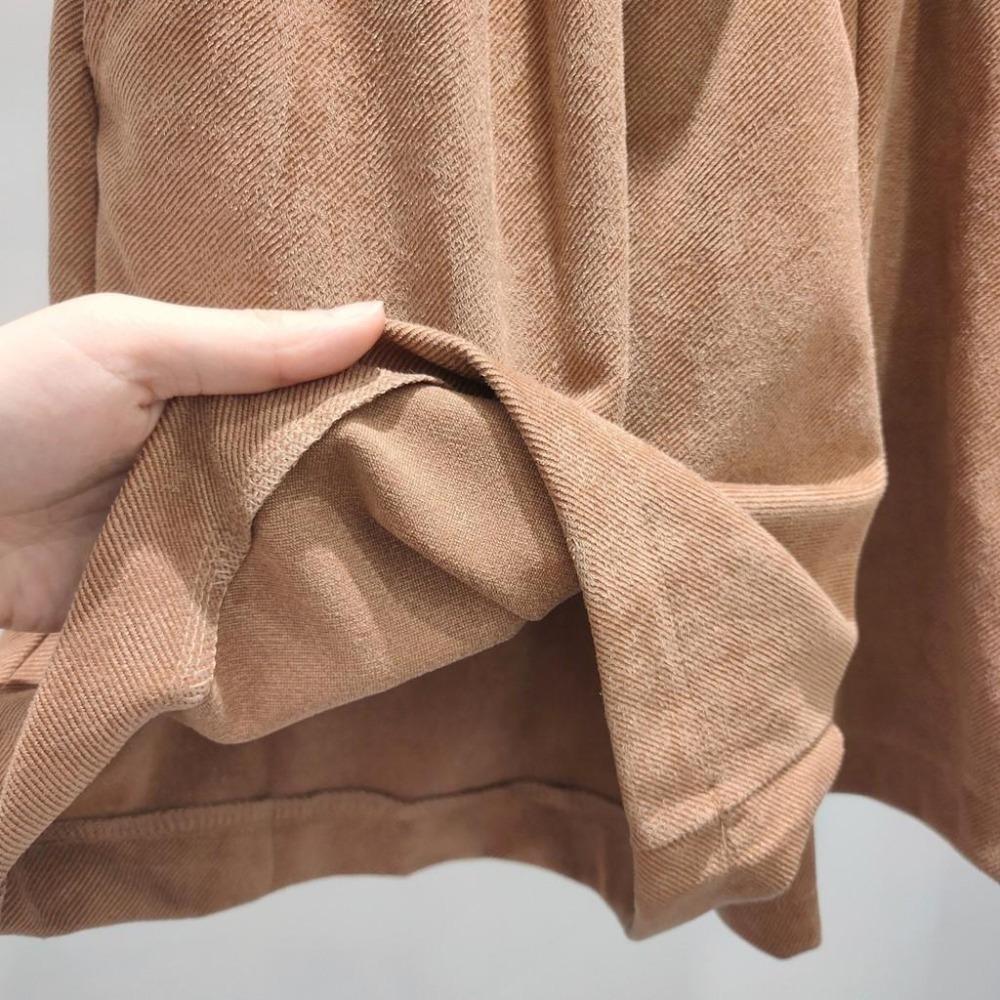 (D75)麂皮絨鬆緊短褲-4色(附皮帶)-細節圖2