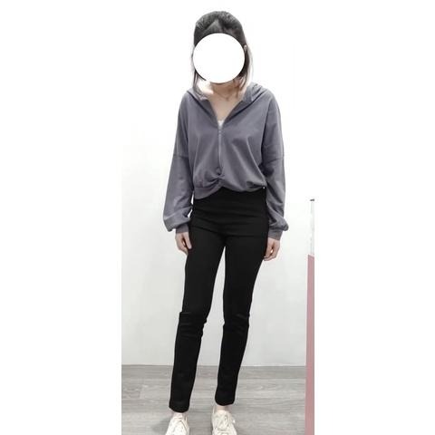 (D65)黑色鬆緊柔軟長褲S-2L【現貨S.2L】秋冬 顯瘦 黑褲-細節圖3