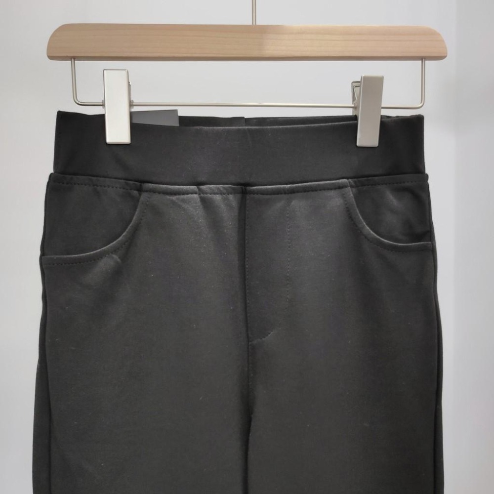 (D65)黑色鬆緊柔軟長褲S-2L【現貨S.2L】秋冬 顯瘦 黑褲-細節圖5