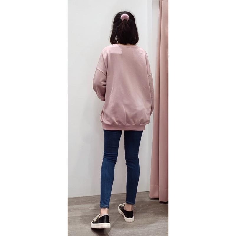 (A113) 正韓 蠟筆小新薄長袖大學t-3色 大學t 韓國 oversize 寬鬆大學t 印花大學t 情侶 長袖上衣-細節圖3