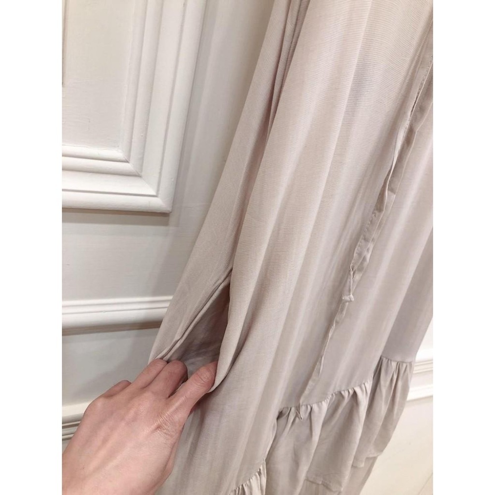 (C35)柔軟無袖綁帶斜下擺長洋裝-2色(有口袋!)-細節圖9