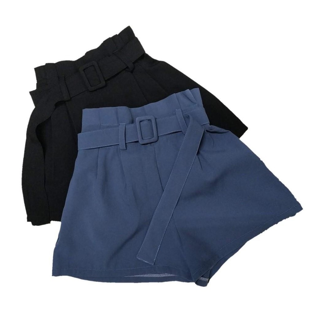 (D14)花苞腰帶鬆緊短褲-2色-細節圖3