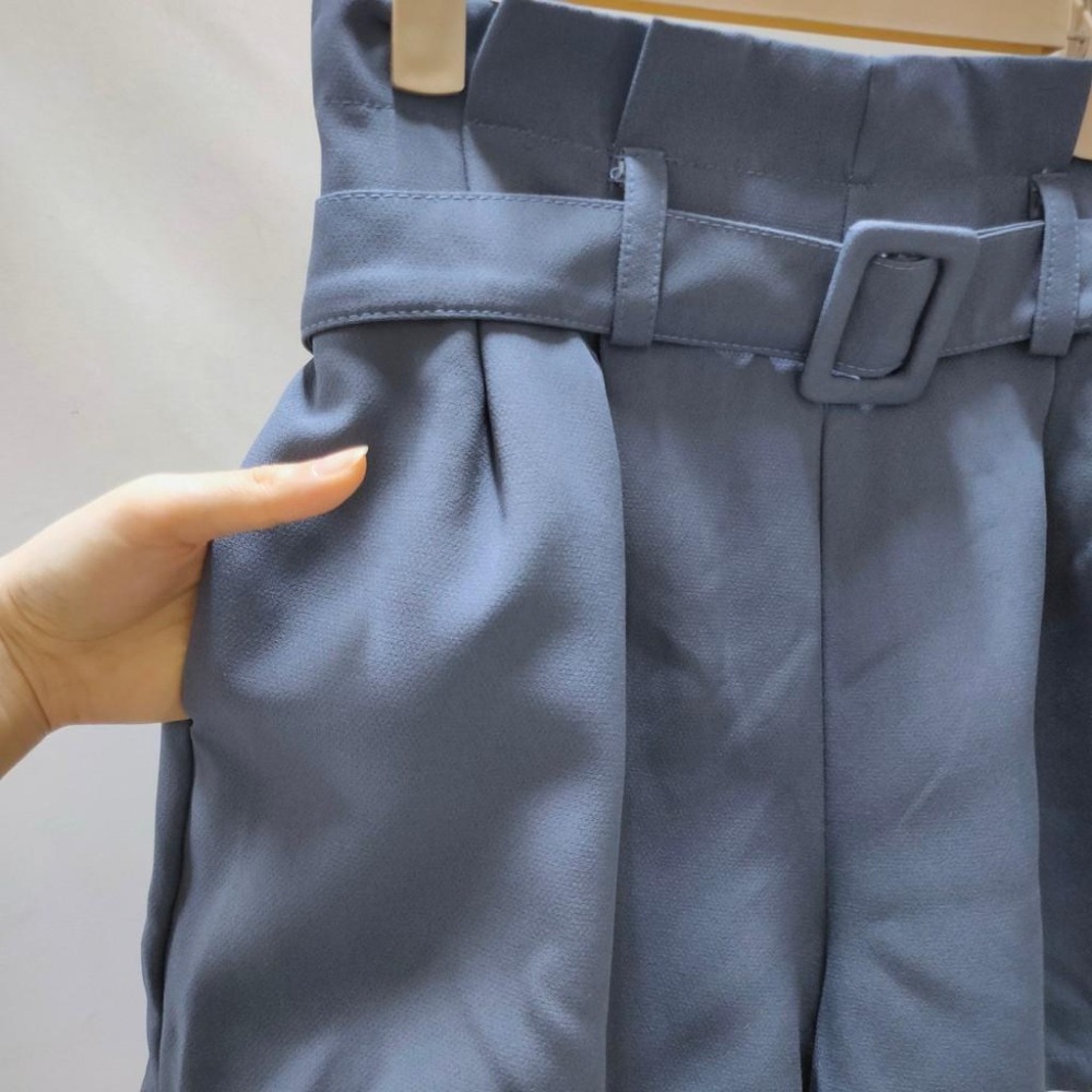 (D14)花苞腰帶鬆緊短褲-2色-細節圖4