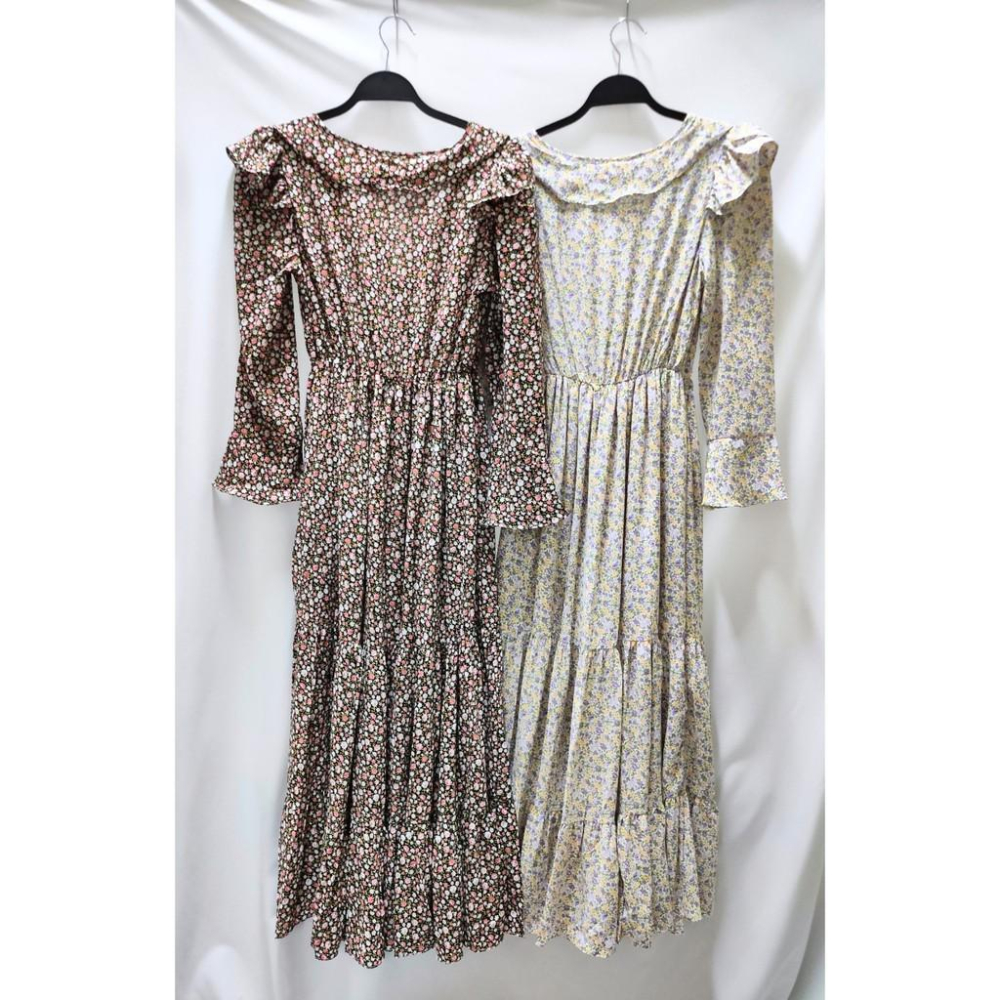 (C2)復古感小花荷葉領長袖洋裝-2色📍折扣出清售完不補/不退換📍-細節圖6