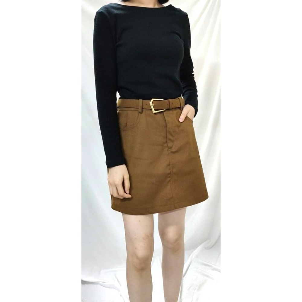 (A46)正韓 圓領簡約百搭長袖上衣(黑.條紋) 內搭 打底衣 合身上衣 女生長袖上衣-細節圖3