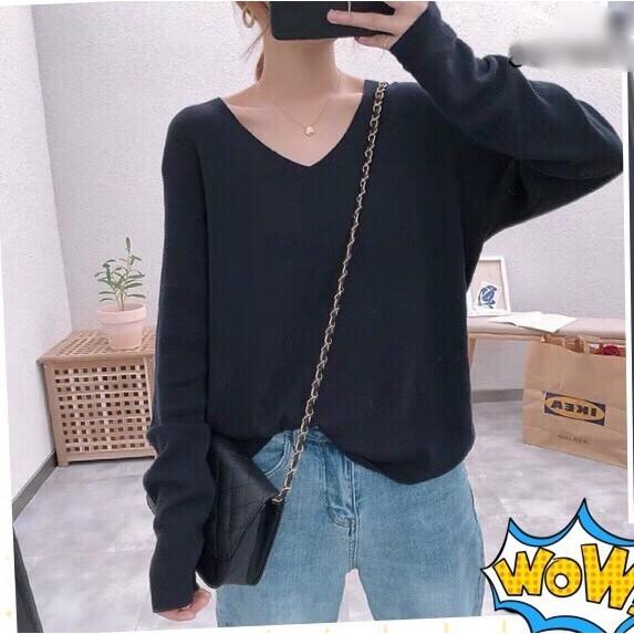 (A43)v領素面長袖柔軟針織上衣-4色【現貨-杏】📍折扣出清售完不補/不退換📍-細節圖2