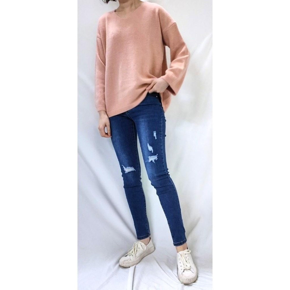 (A54)v領寬袖針織上衣-3色 針織上衣長袖 v領針織上衣 v領針織毛衣 寬鬆針織上衣  毛衣 v領毛衣 長袖上衣-細節圖2