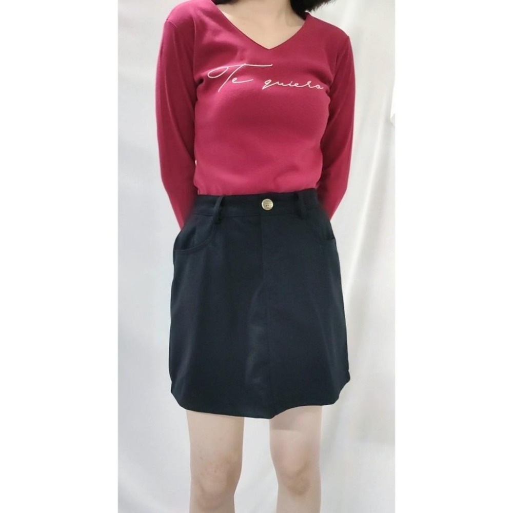 (E26)正韓 後鬆緊磨毛感短褲裙-附皮帶(3色)【現貨-橄欖咖】-細節圖6