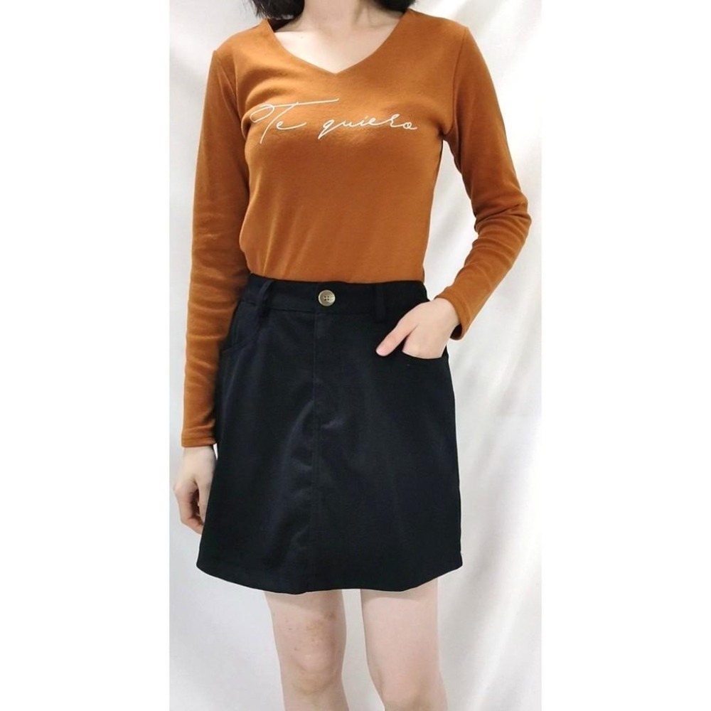 (E26)正韓 後鬆緊磨毛感短褲裙-附皮帶(3色)【現貨-橄欖咖】-細節圖7