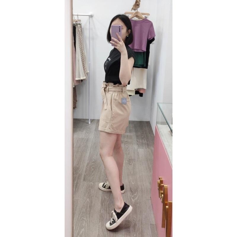 (D10)休閒鬆緊綁帶短褲-3色【現貨-粉】-細節圖4