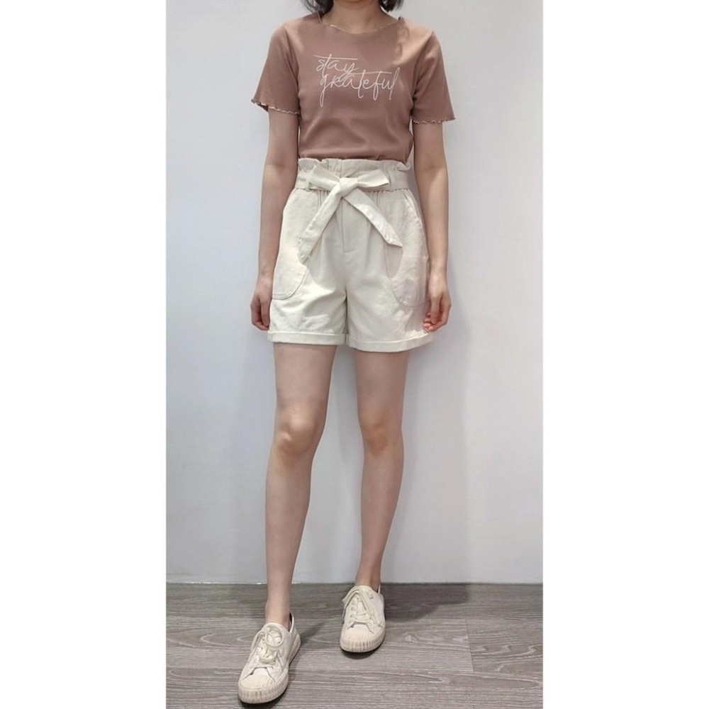 (D10)休閒鬆緊綁帶短褲-3色【現貨-粉】-細節圖6