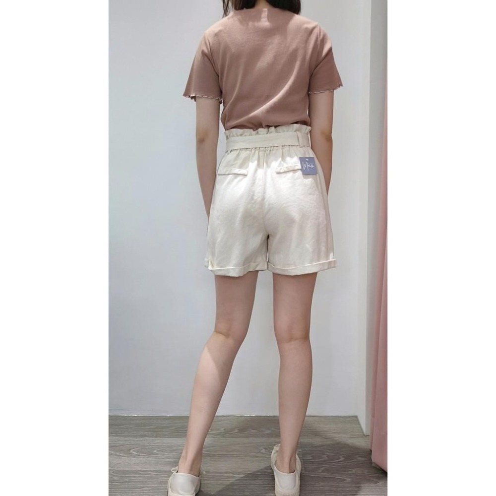 (D10)休閒鬆緊綁帶短褲-3色【現貨-粉】-細節圖7