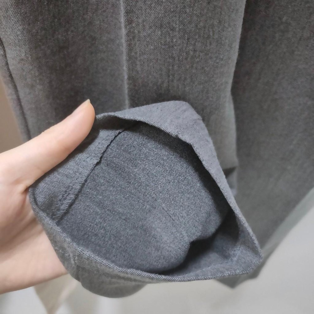 (D17)高腰花瓣造型西裝褲(附皮帶)-2色-細節圖9