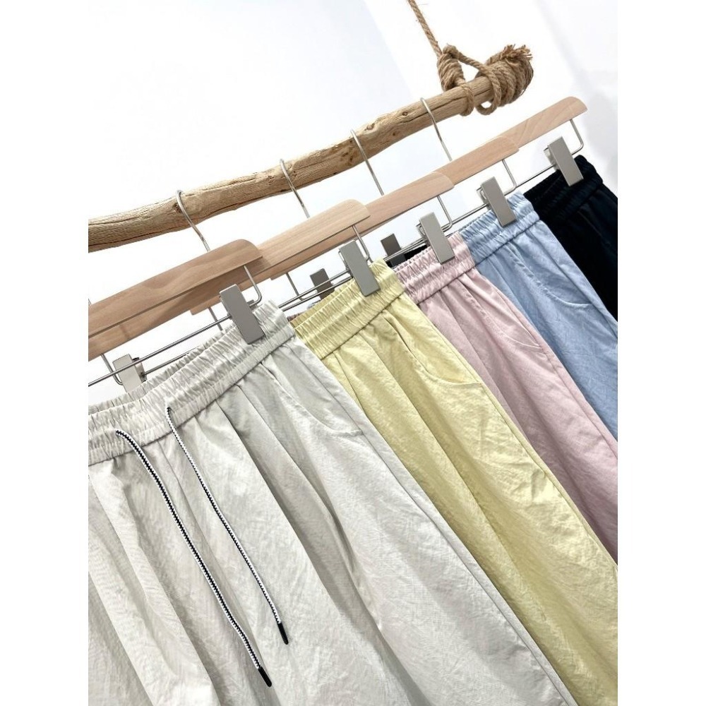 (D249)鬆緊綁帶氣球褲-5色(M.L) 鬆緊長褲 奶奶褲 彎刀褲-細節圖2