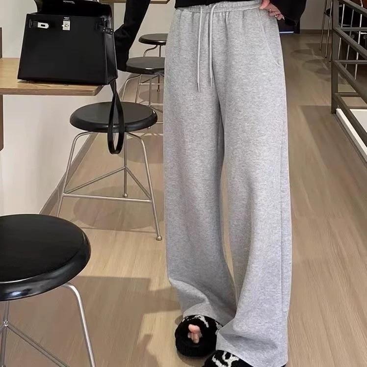 (D236)太空棉休閒綁帶寬褲-3色-細節圖4