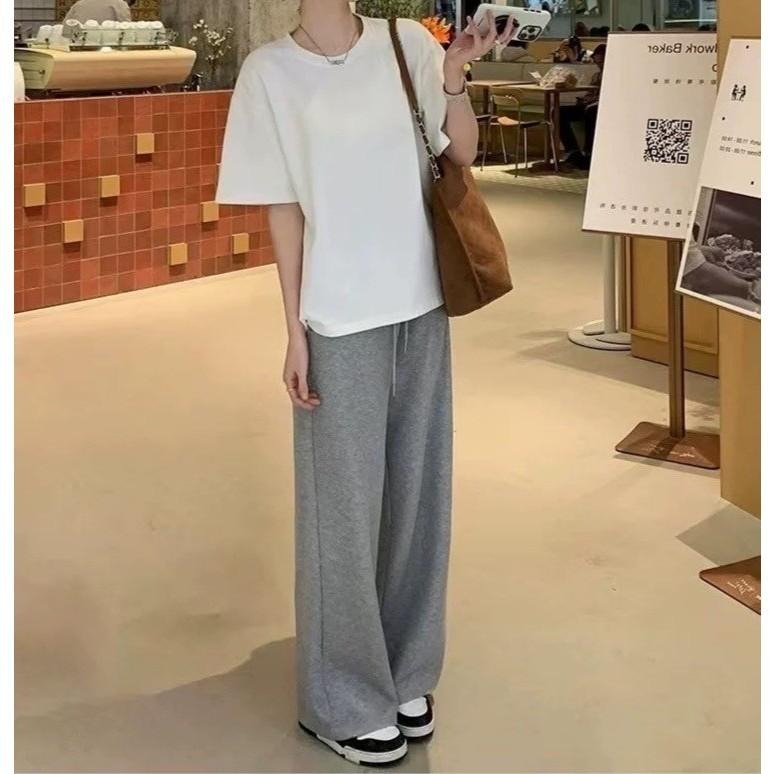 (D236)太空棉休閒綁帶寬褲-3色-細節圖5