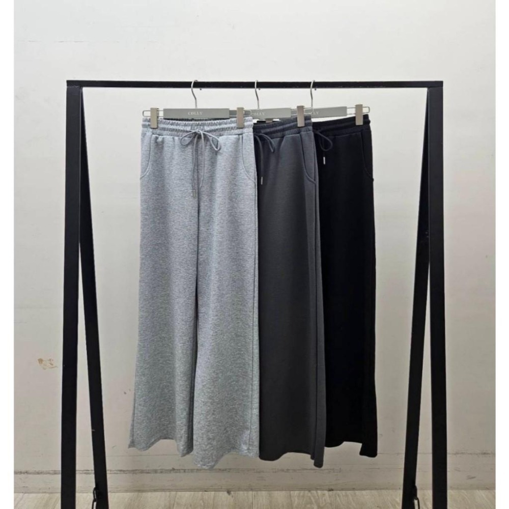 (D236)太空棉休閒綁帶寬褲-3色-細節圖7