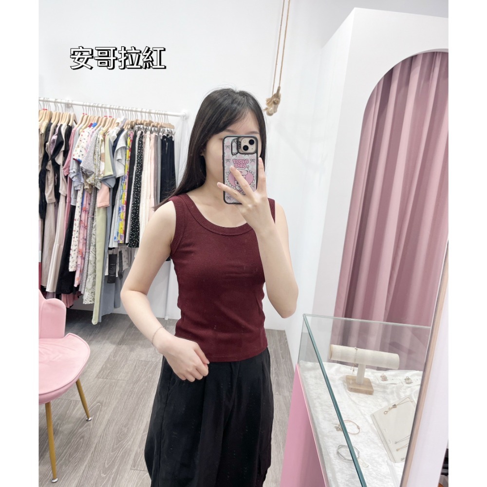 (B18)多色U領素面背心-13色 遮副乳-規格圖3