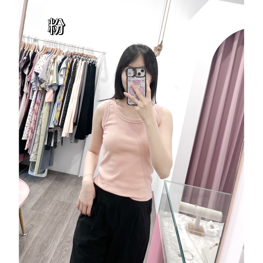(B18)多色U領素面背心-13色 遮副乳-規格圖3