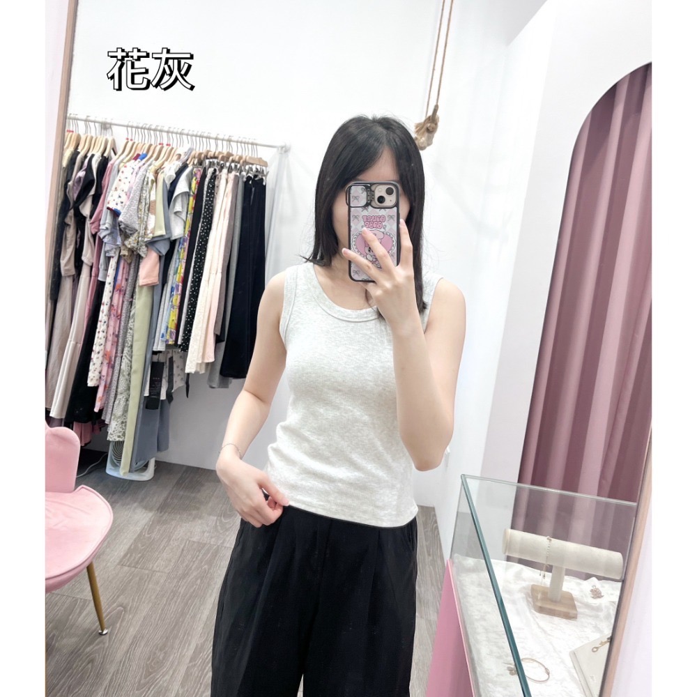 (B18)多色U領素面背心-13色 遮副乳-規格圖3