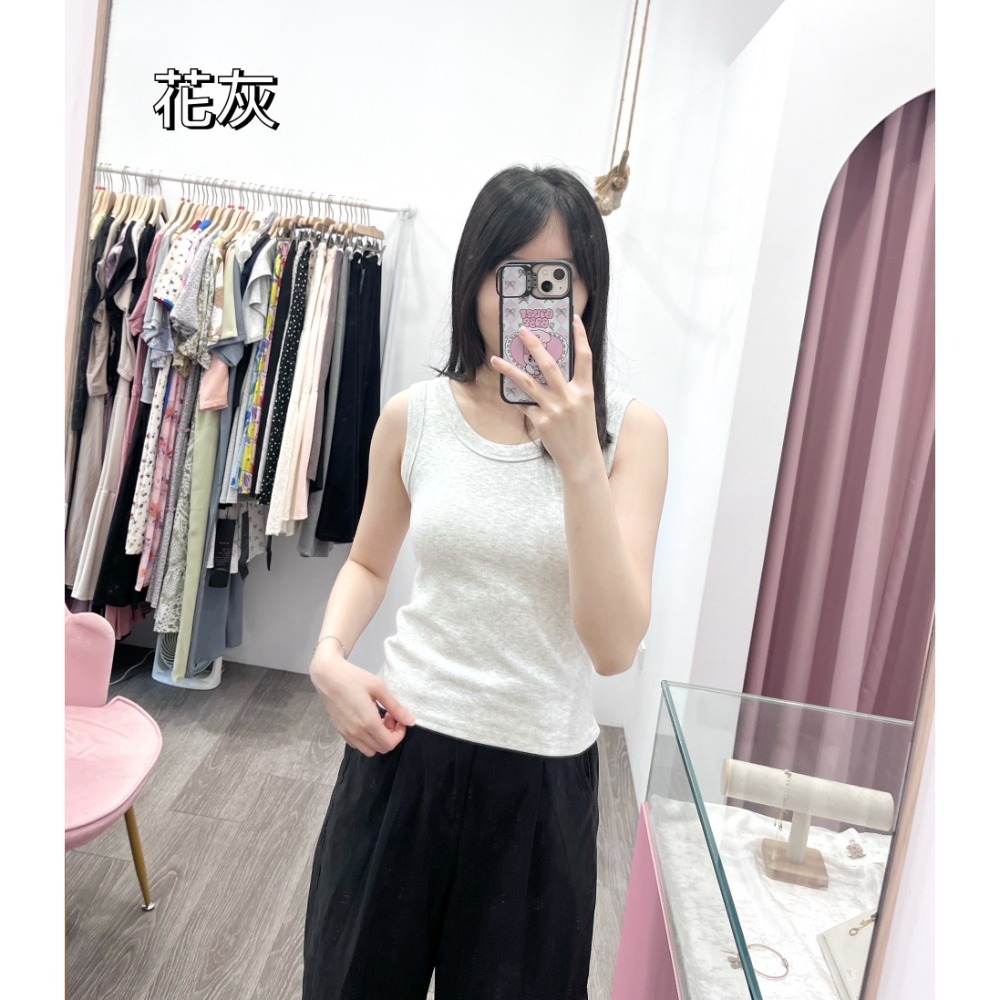 (B18)多色U領素面背心-13色 遮副乳-規格圖3