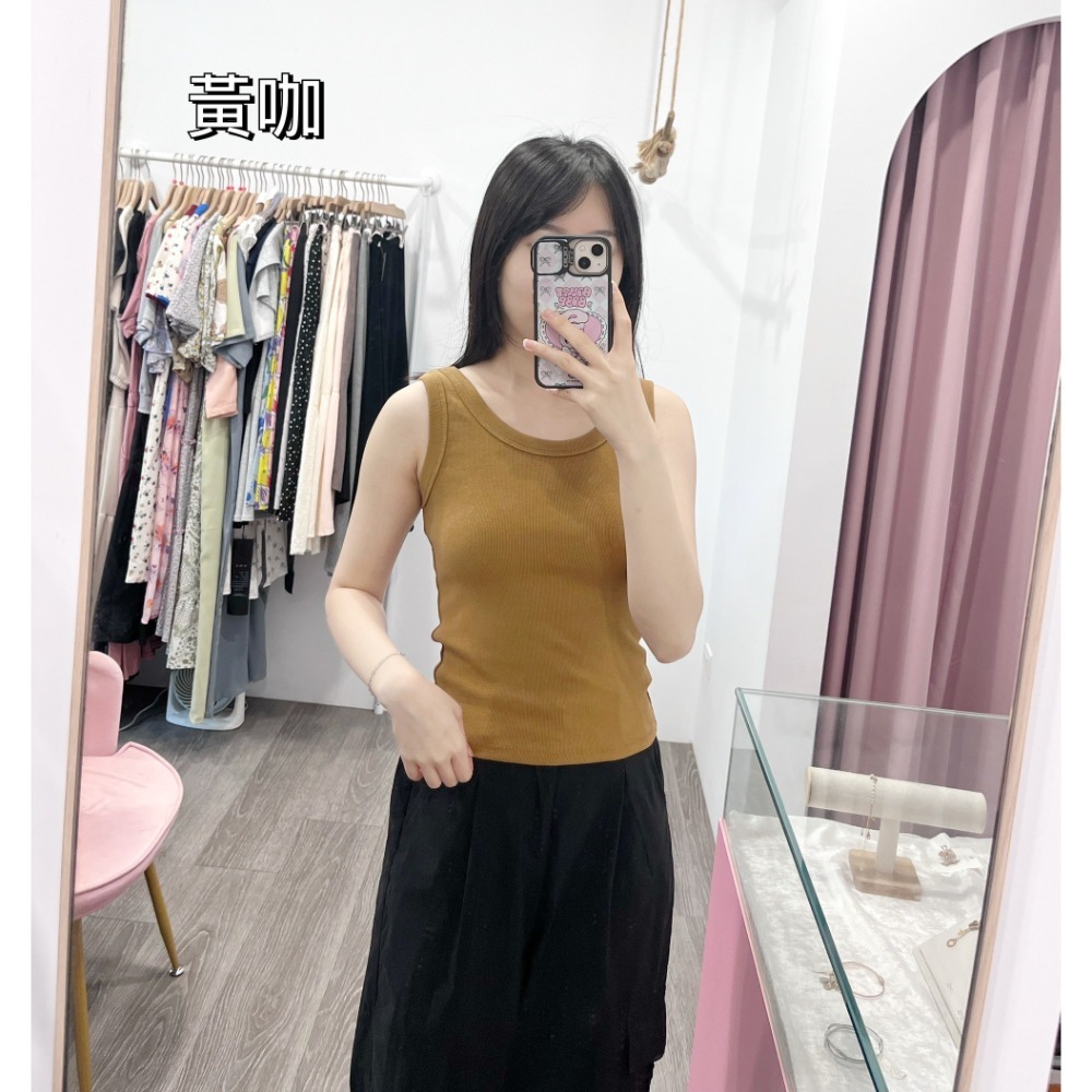 (B18)多色U領素面背心-13色 遮副乳-規格圖3