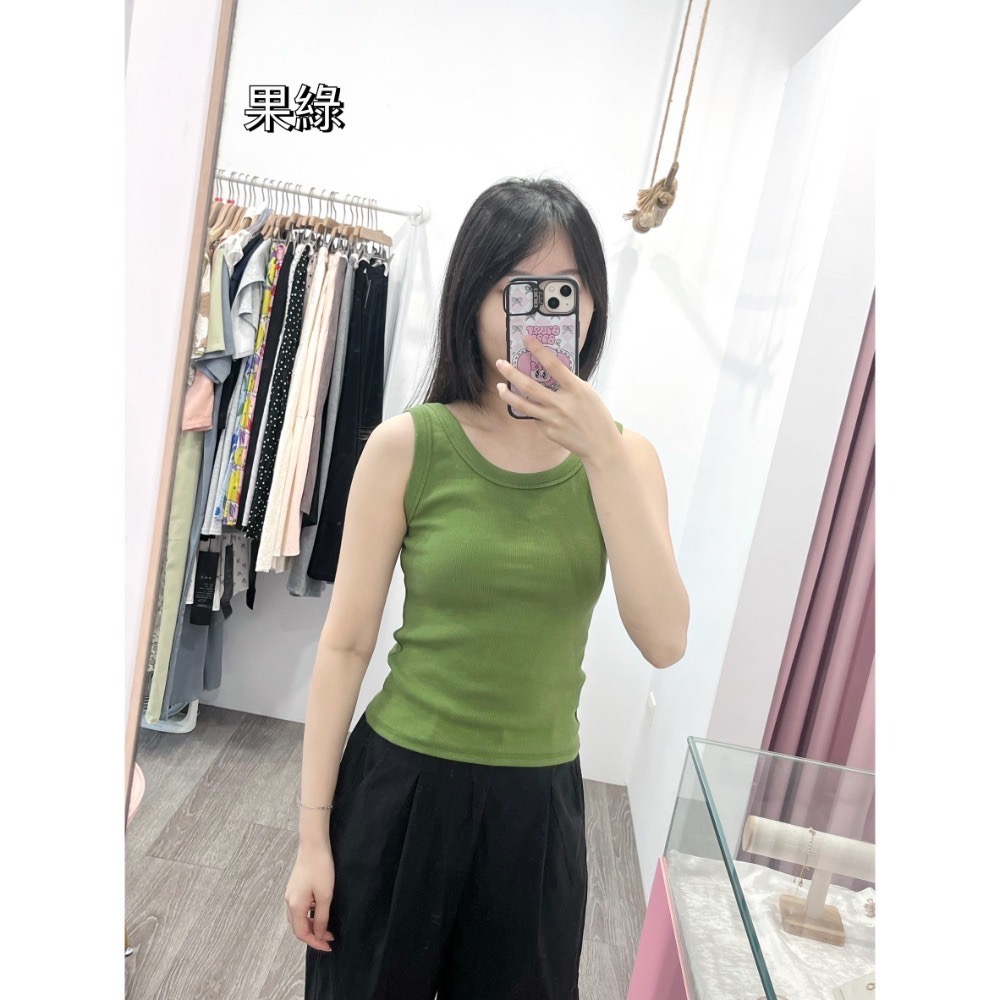 (B18)多色U領素面背心-13色 遮副乳-規格圖3