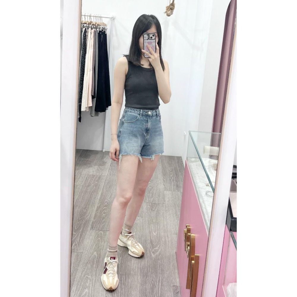 (D246)牛仔抽鬚短褲S-XL-細節圖4