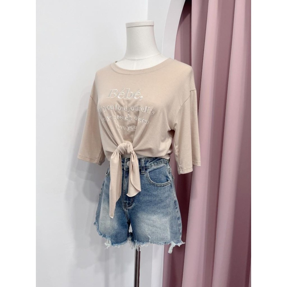 (D246)牛仔抽鬚短褲S-XL-細節圖6