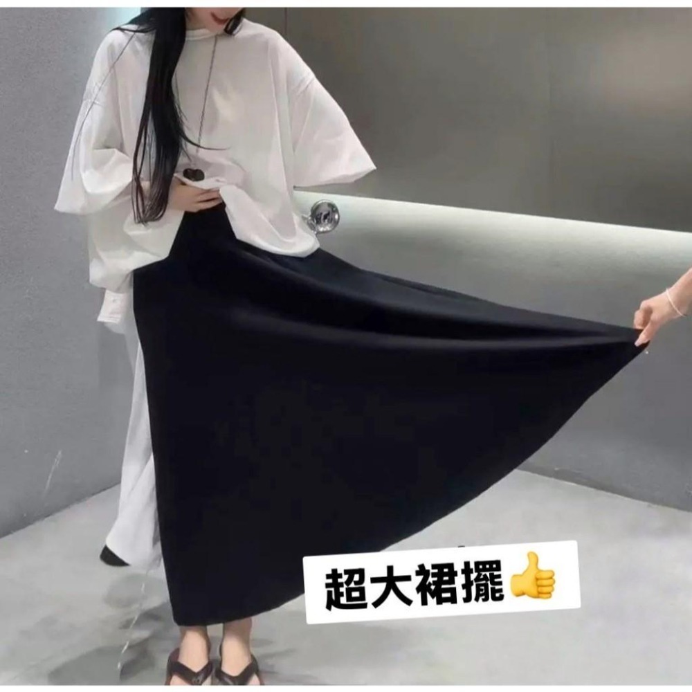 (E82)鬆緊空氣棉長裙-2色  ✅適合高個女孩-細節圖4