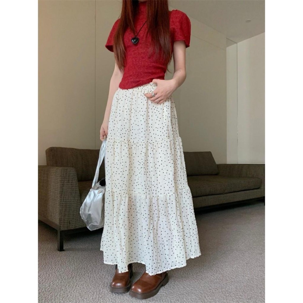(E79)鬆緊點點蛋糕裙-2色-細節圖2