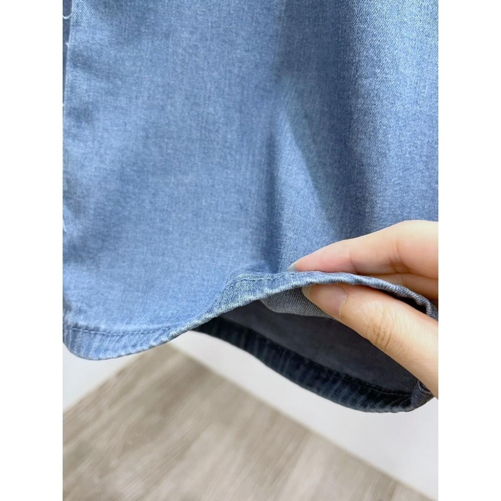 (D240)鬆緊天絲牛仔寬褲S-XL-細節圖6