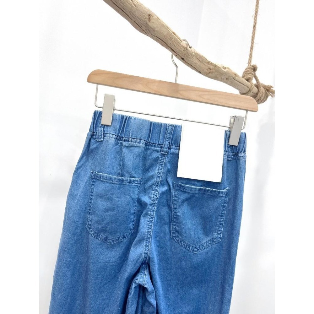 (D240)鬆緊天絲牛仔寬褲S-XL-細節圖8