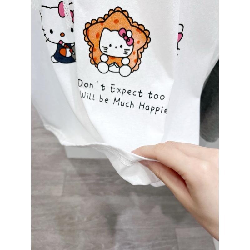 (A383)kitty圖案短袖上衣-3色-細節圖3