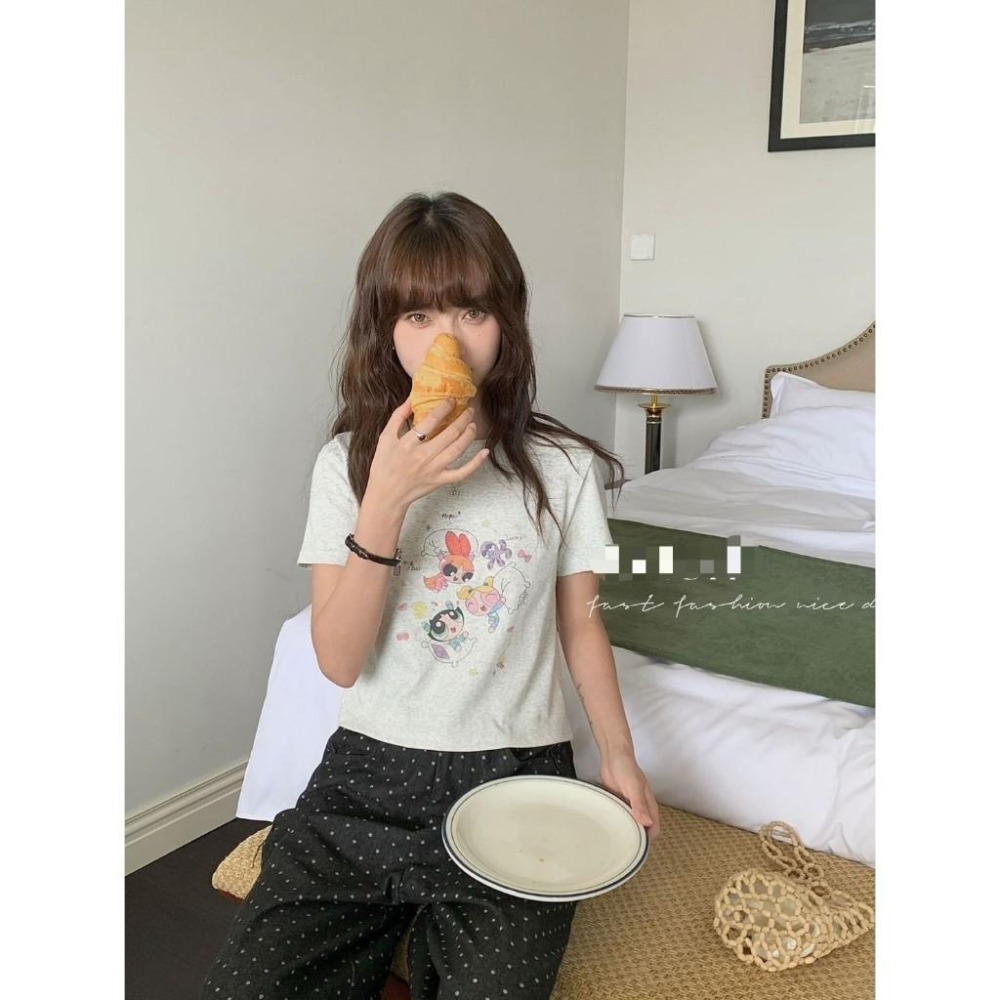 (A380)飛天小女警短版上衣-4色-細節圖4