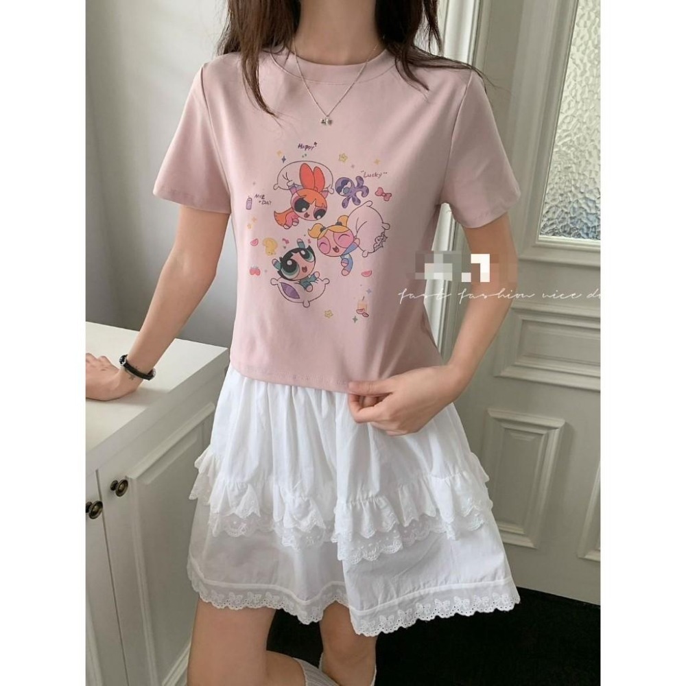 (A380)飛天小女警短版上衣-4色-細節圖5