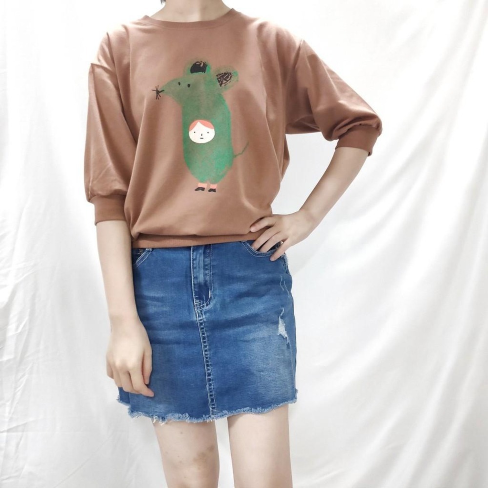 (E20)下擺不規則抽鬚微刷破牛仔彈性短褲裙S-2L【現貨XL】-細節圖4