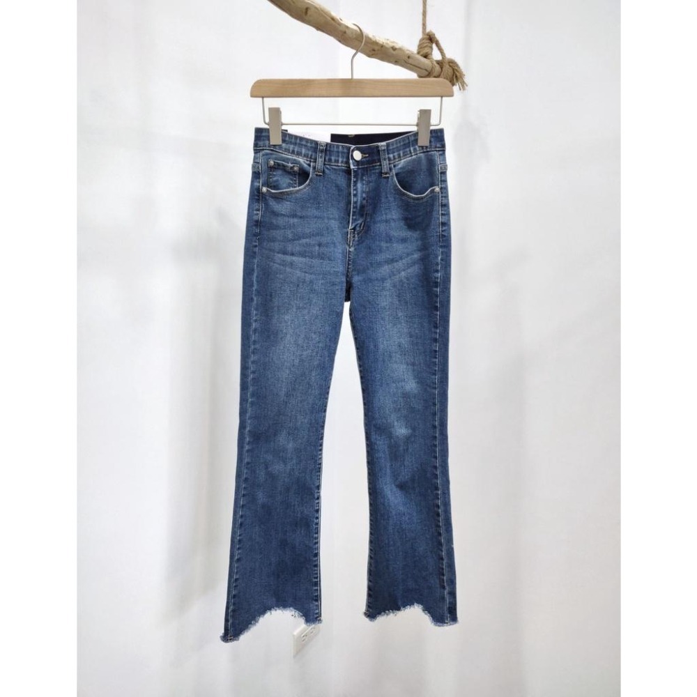 (D161)不規則下擺牛仔喇叭褲S-2L 【現貨XL】-細節圖4