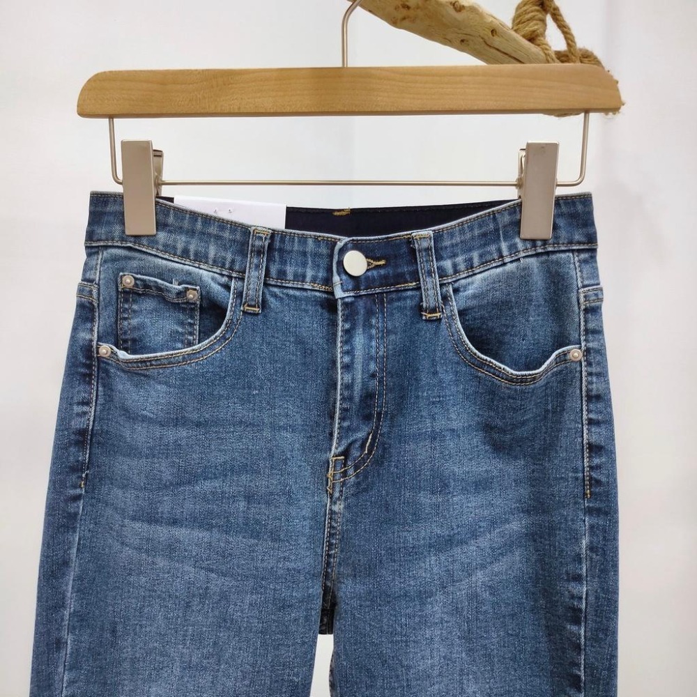 (D161)不規則下擺牛仔喇叭褲S-2L 【現貨XL】-細節圖5