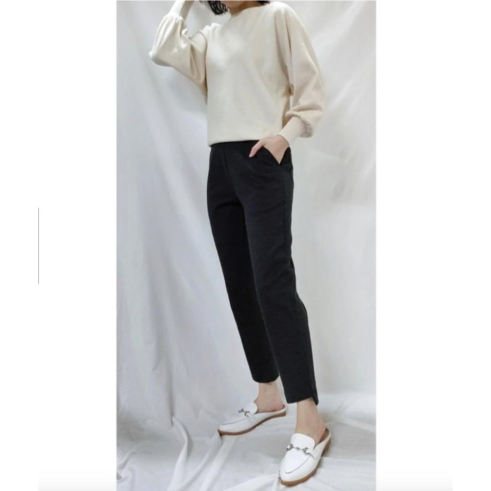 (A45)一字領連袖針織上衣-4色-細節圖4