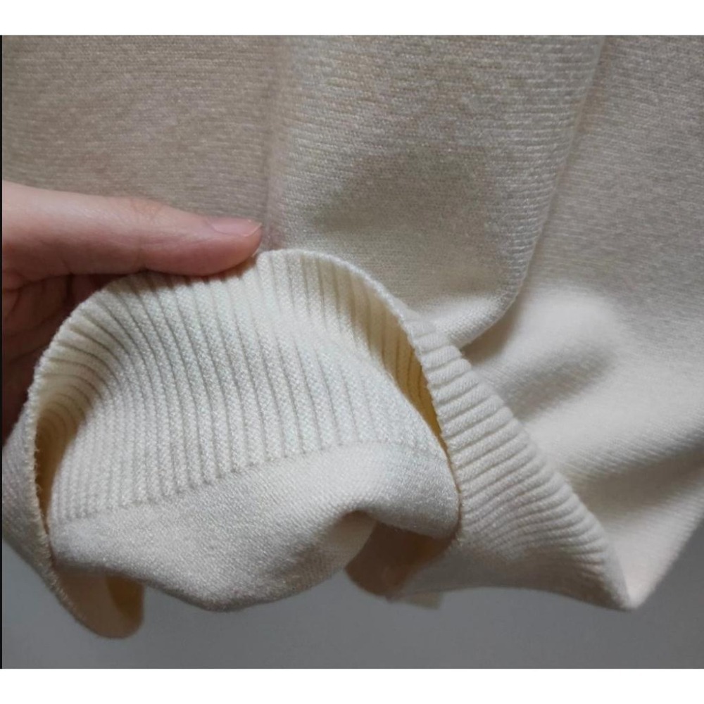 (A45)一字領連袖針織上衣-4色-細節圖8